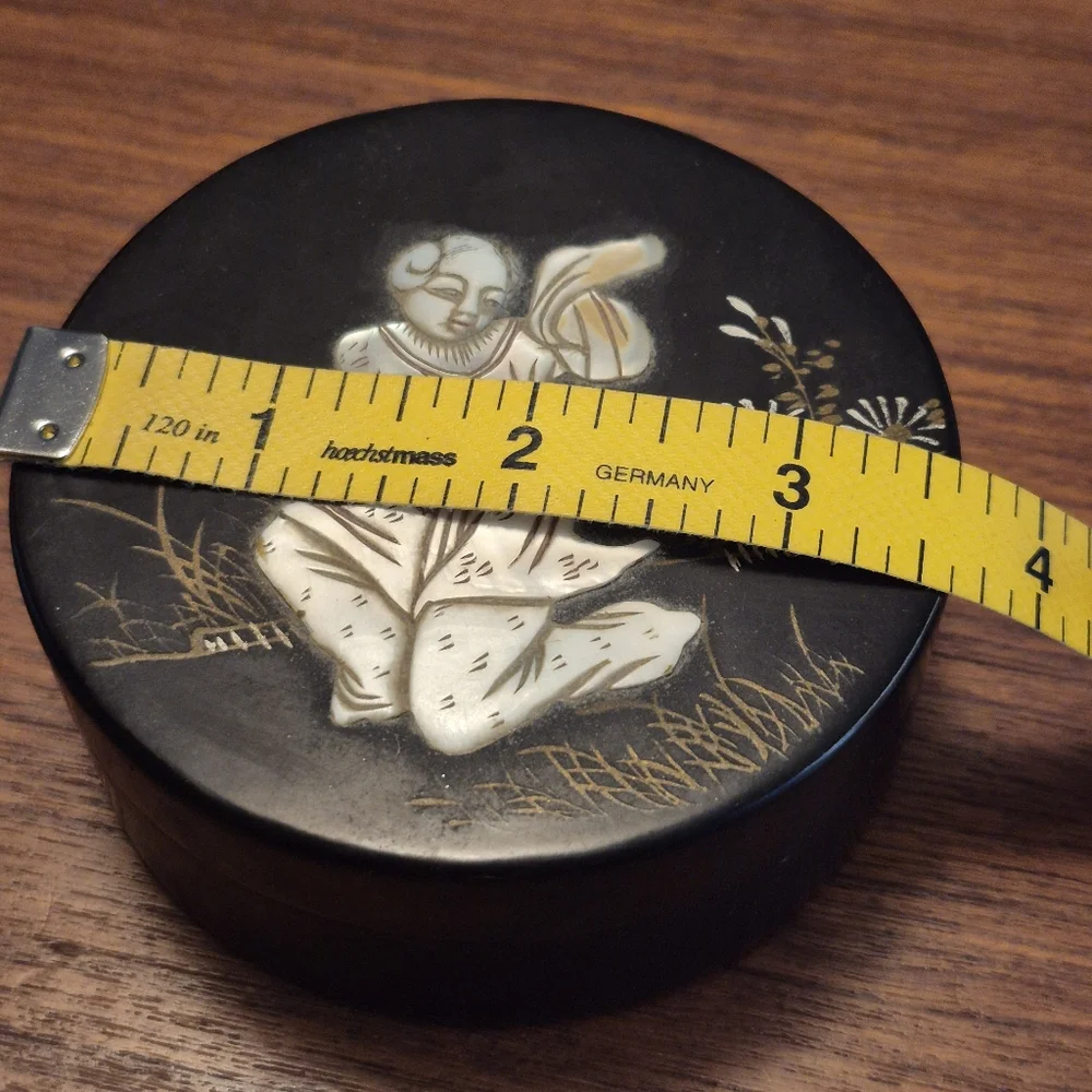 Mother Of Pearl Vintage Small Asian Trinket Box
